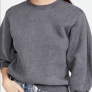 Agolde Thora Balloon Sleeve French Terry Sweatshirt - Graphite